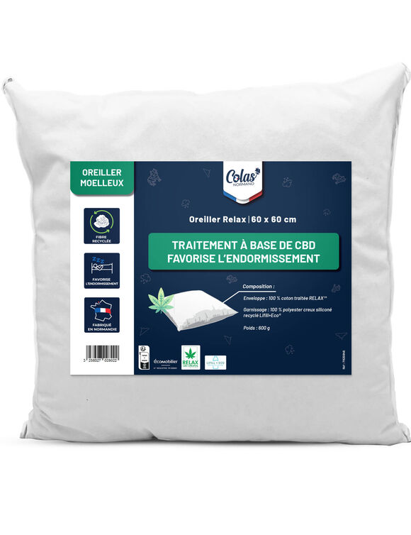 Oreiller moelleux relax (blanc)
