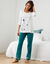 T-shirt met geplaatste landelijke print - lange mouwen (wit) T-shirt met geplaatste landelijke print - lange mouwen (wit)