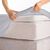Drap-housse uni percale bonnets 40 cm (gris perle)