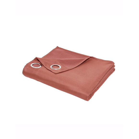 Rideau oeillets uni (terracotta)