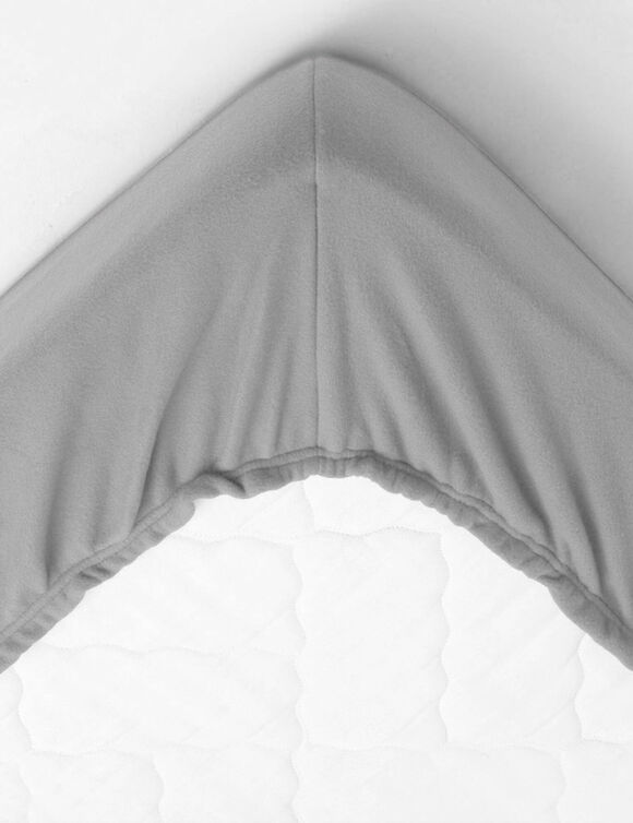 Deken in fleece in halfhoesmodel (lichtgrijs)