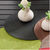 Set de table rond bambou - Lot de 4 (gris anthracite)