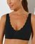 Soutien-gorge forme crois&eacute;e coton stretch - sans armatures (noir)