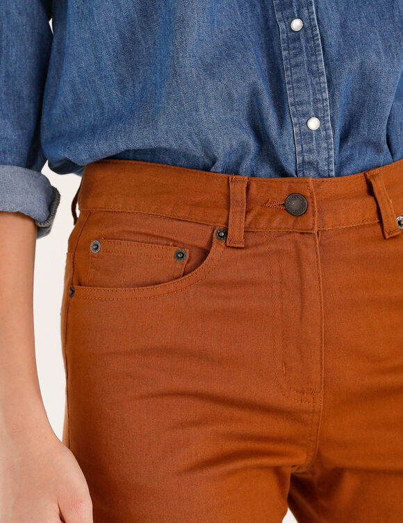 Pantacourt droit uni  (caramel)