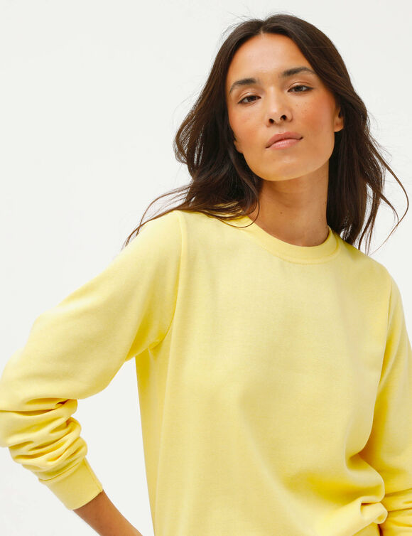 Sweat molleton uni (jaune)