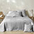 Couvre-lit uni style boutis Cassandre  (gris perle)