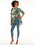 Legging met hoge taille, platte buik (pauwblauw)