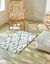 Tapis style berbère, coton (blanc / noir)