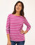 Marineshirt met lange mouwen, biologisch katoen(**) (violine / wit)