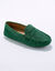 Mocassins in suèdeleer (groen)