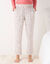 Pantalon pyjama imprim&eacute; floral (&eacute;cru / gris)