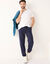 Pantalon jogging molleton bas &eacute;lastiqu&eacute; (marine)