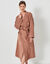 Peignoir mixte adulte uni coton éponge bouclette col kimono personnalisé (châtaigne)