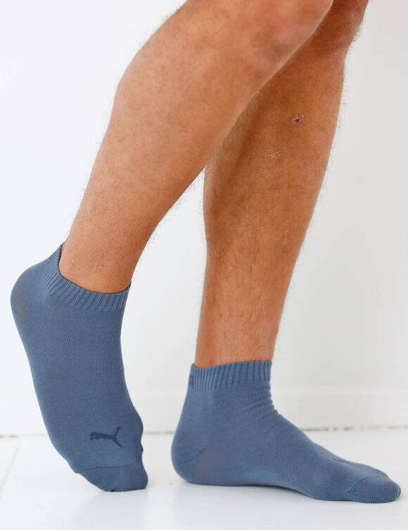 Chaussettes Quarter - lot de 3 paires (bleu denim)