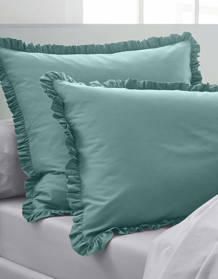 Linge de lit uni percale (eucalyptus)