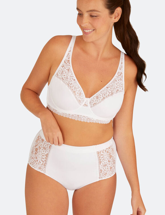 Beha in kant en microvezel Well Allure - met beugels (wit)