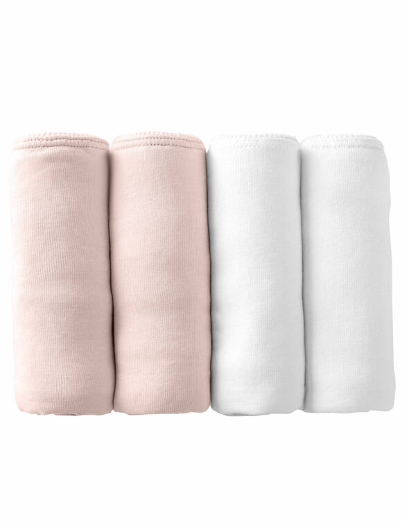 Culotte forme maxi coton stretch - Lot de 4 (nude + blanc)