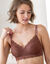 Soutien-gorge forme embo&icirc;tante en dentelle et tulle stretch Guspini - sans armatures (caramel)