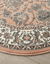 Tapis rond motifs perse (rose)