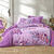 Linge de lit Birdy en coton imprimé oiseaux (parme)