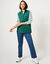 Veste polaire zippée sans manches (vert foncé)