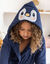 Badjas voor kinderen, Pinguïn met kap (blauw)