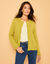 Cardigan boutonné, coton mélangé (anis)
