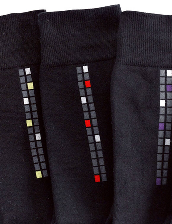 Mi-chaussettes motif carreaux - lot de 5 paires (vifs)