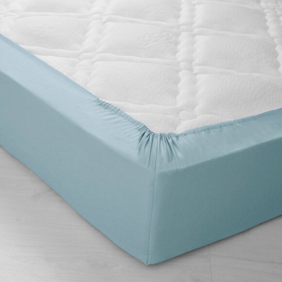 Hoeslaken in effen jersey, hoeken van 26 cm (celadon)