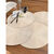Ronde placemats met metallic design - Set van 4 (ecru)
