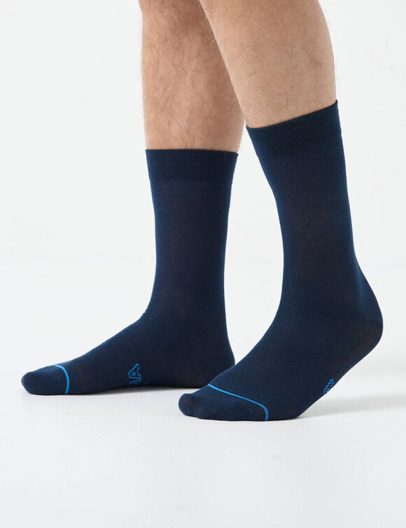 Sokken Ecopack - set van 4 paar (marine / eendenblauw)