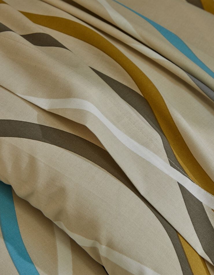 Linge de lit Serpentins en coton imprimé (sable)
