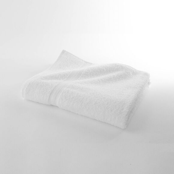 Collectie effen handdoeken 420 g/m2 met zacht comfort (wit)