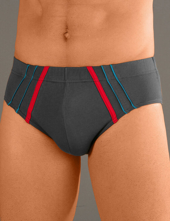 Slip taille confort - lot de 6 (bleu / gris)
