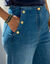 Flare jeans, hoge taille (stone used)