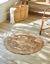 Rond tapijt in jute (strogeel)