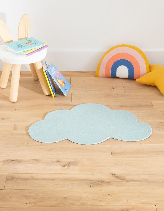 Tapis forme nuage antidérapant (vert)