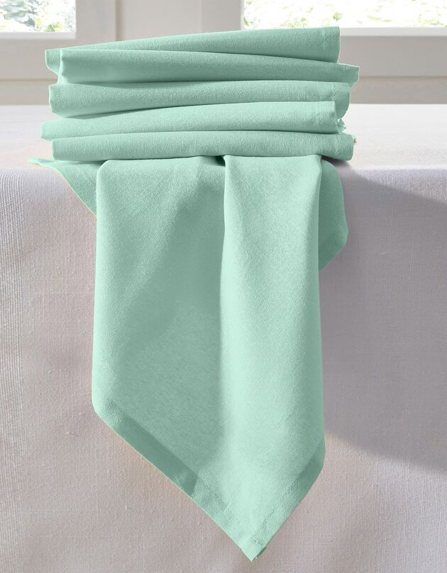 Serviette de table unie - lot de 6 (lagon)
