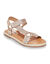 Platte sandalen in gevlochten leer Hipsto (goudkleurig)