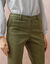 Broek in 'mom' model met hoge taille, stretch (kaki)