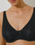 Minimizerbeha in tricot met tattoo-effect - met beugels (zwart)
