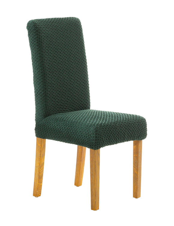 Speciaal voor stoelen ontworpen textureerde hoes die in twee richtingen rekbaar is (groen)