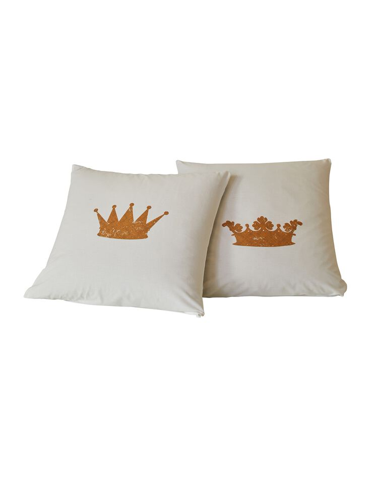 Lot de 2 taies d'oreillers majesté (blanc)