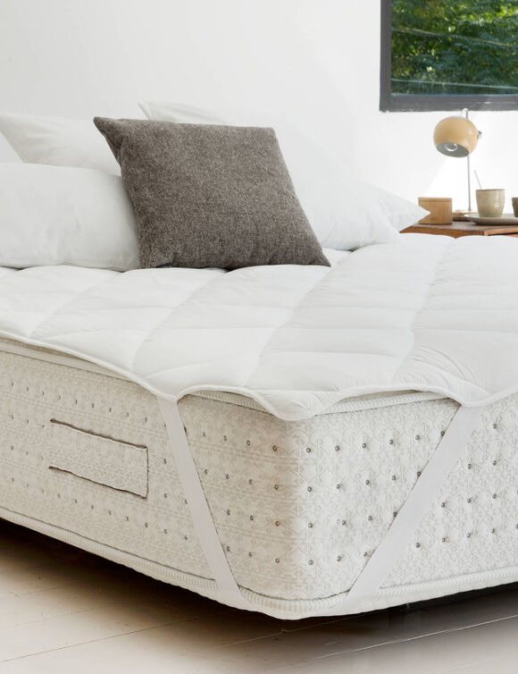 Surmatelas 1er prix antibactérien 400 g/m² (blanc)