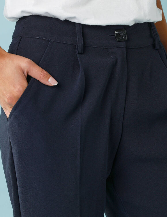 Pantalon 7/8&egrave;me fusel&eacute;, Sp&eacute;cial Petites (marine)