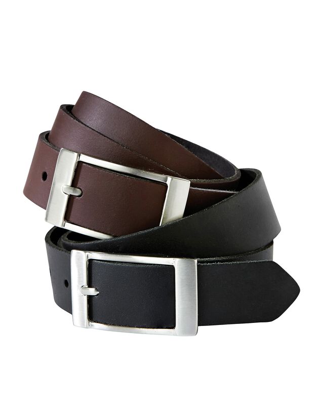 Riem in splitleer (zwart)