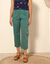 Rechte 7/8-broek met stretch (donkerkaki)