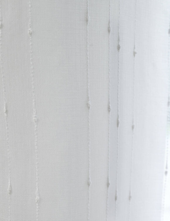 Panneau &eacute;tamine fils fantaisie finition oeillets (blanc)