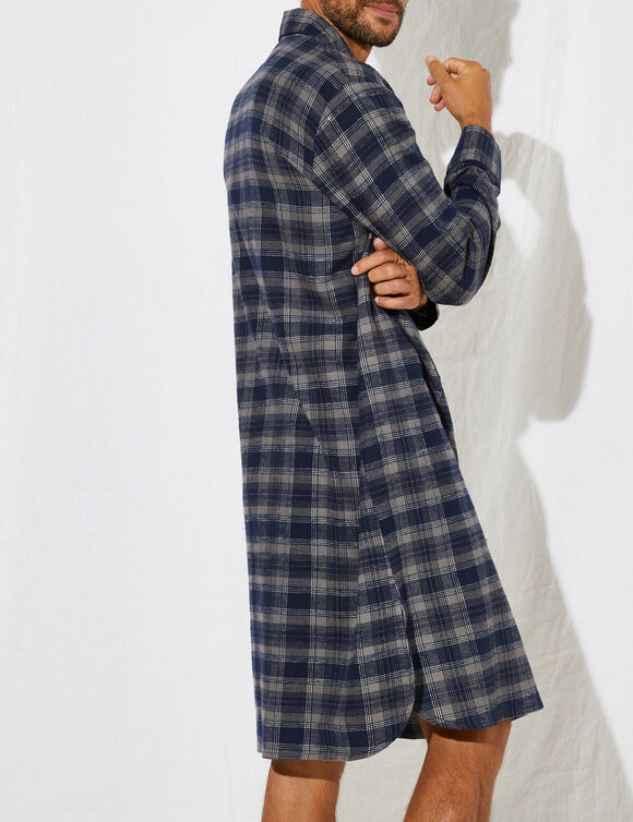 Liquette pyjama pilou carreaux (gris)