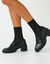 Mi-chaussettes imprimées léopard - lot de 2 (noir)